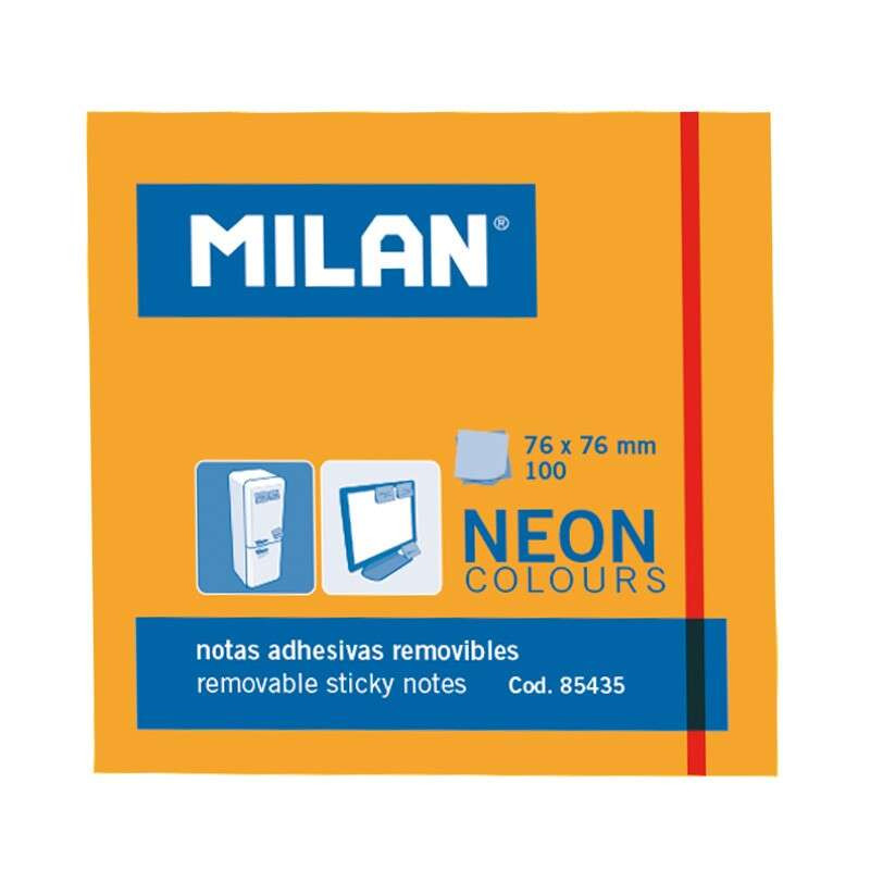 Milan Bloc de 100 Notas Adhesivas Naranja