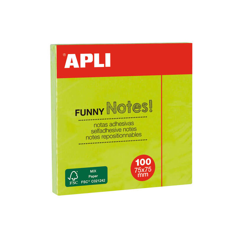 Apli Notas Adhesivas Funny 75x75mm