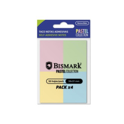 Bismark Pack de 4 Blocs de 50 Notas Adhesivas 38x51mm (24u.)