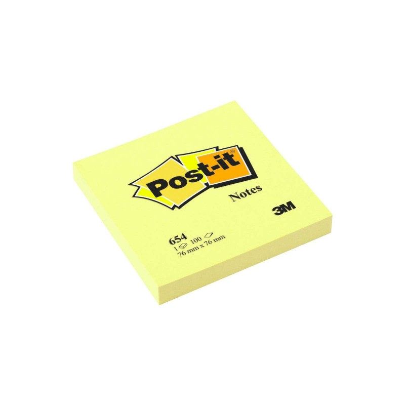 Post-it Bloc de 100 Notas Adhesivas Removibles Canary Yellow 76x76mm
