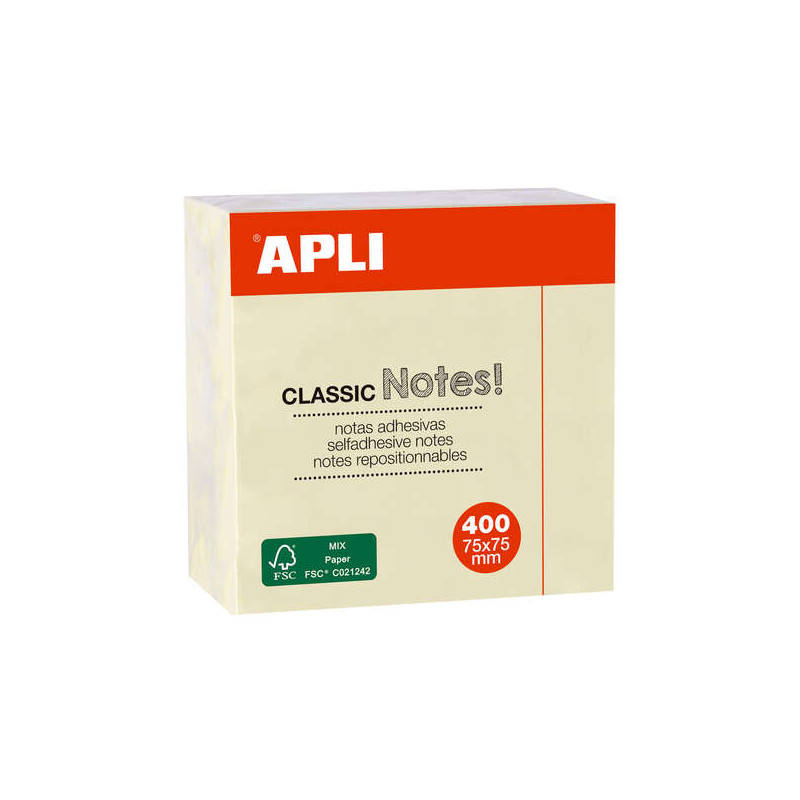 Apli Notas Adhesivas Classic 75x75mm