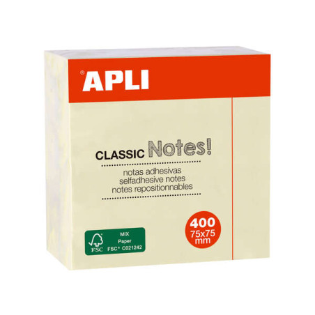 Apli Notas Adhesivas Classic 75x75mm