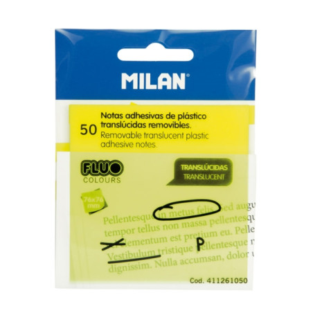 Milan Fluo Pack de 50 Notas Adhesivas