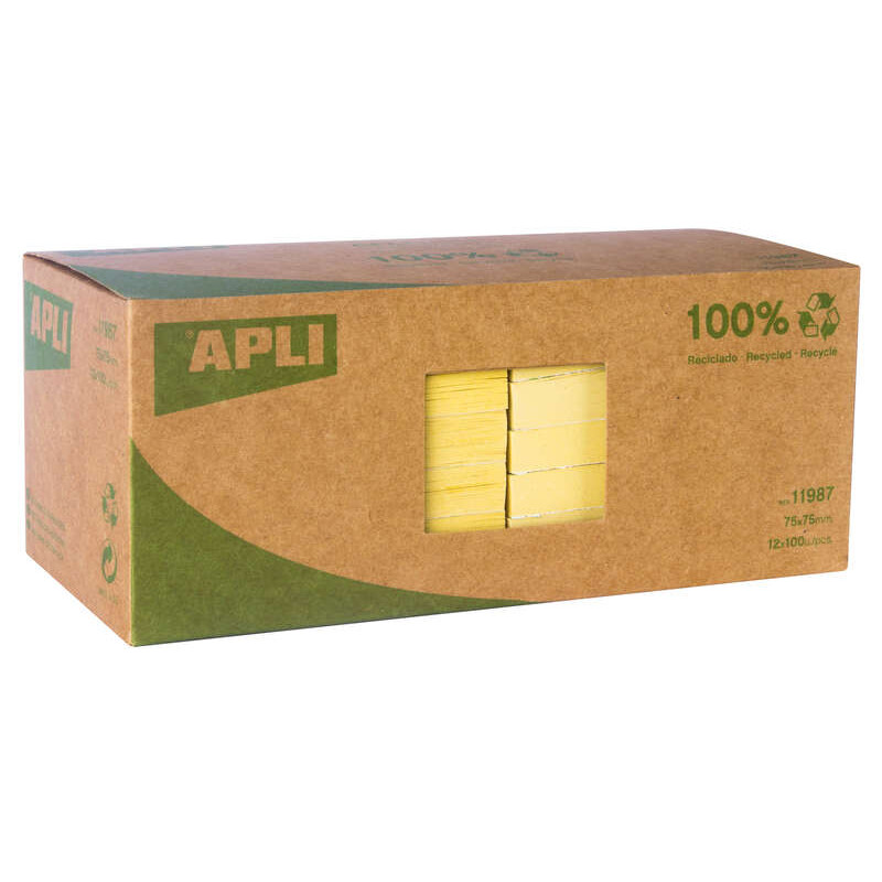 Apli Notas Adhesivas Recicladas Classic 75x75
