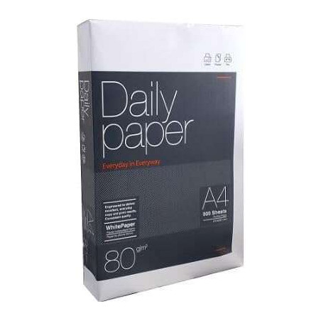 Daily Paper Papel A4 80gr. (5 PAQUETES DE 500 FOLIOS C/U)