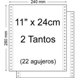 N/A Papel Continuo 11" x 240mm