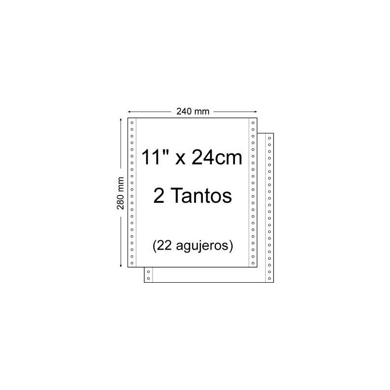 N/A Papel Continuo 11" x 240mm