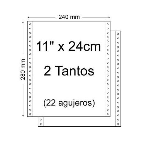 N/A Papel Continuo 11" x 240mm