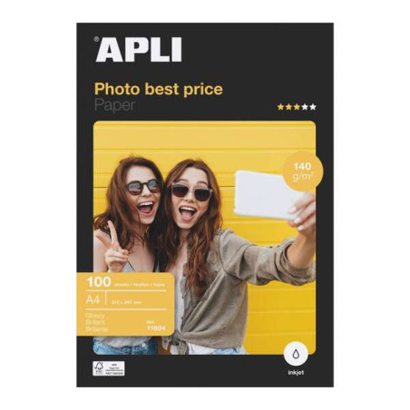 Apli Papel Fotografico Bestprice A4 140gr