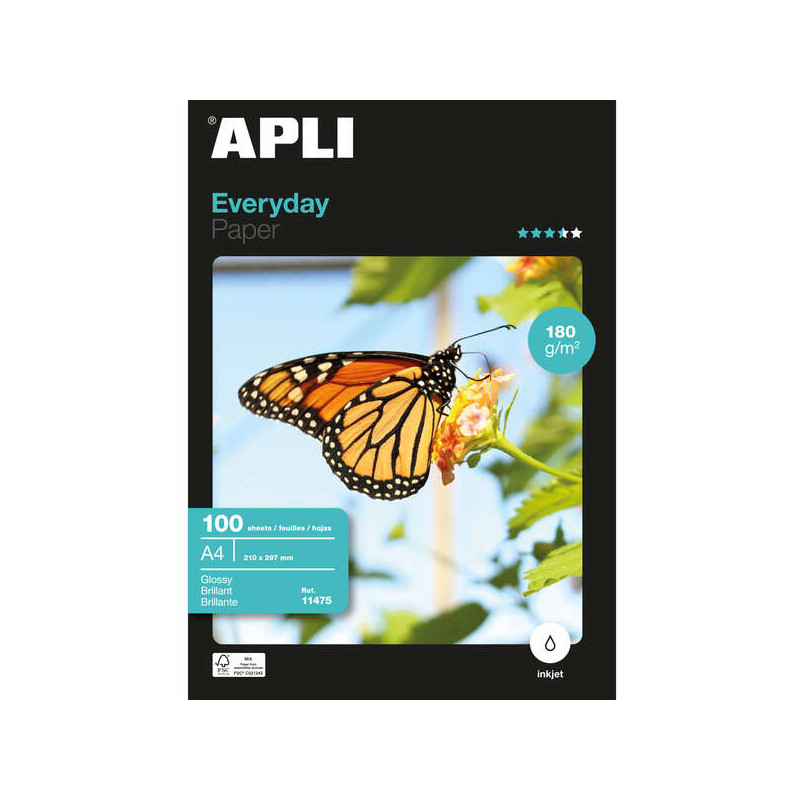 Apli Papel Fotografico Everyday A4 180gr