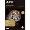 Apli Pack de 150 Hojas de Papel Fotografico Photobright 10x15cm 240g Blanco Acabado Brillante