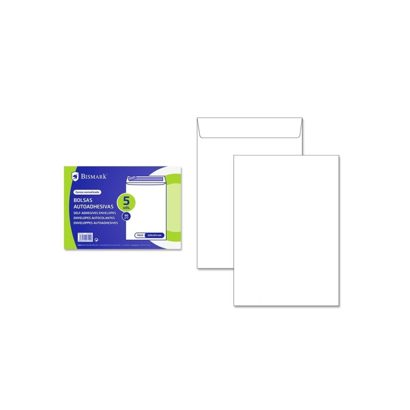 Bismark Pack de 5 Sobres de Papel 90gr