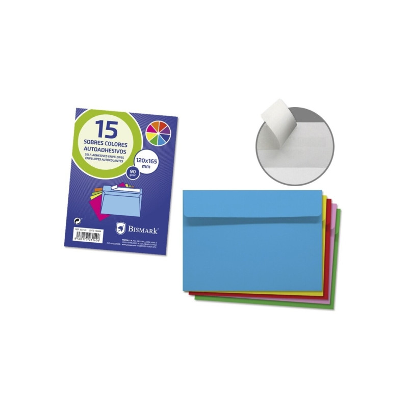 Bismark Pack de 15 Sobres de Papel 90gr
