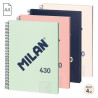 Milan Serie 1918 Pack de 4 Cuadernos Espiral Formato A4 Cuadricula 5x5mm