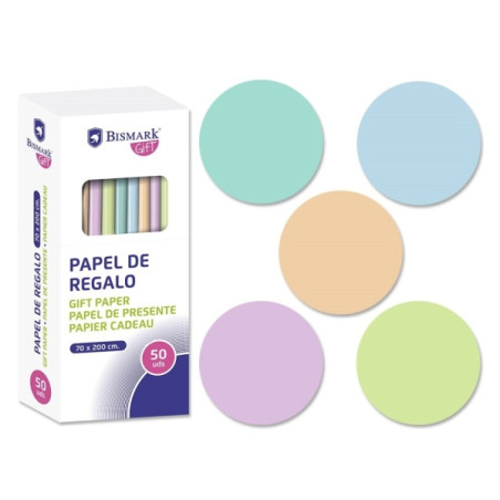 Bismark Pastel Rollo de Papel Regalo (50u.)