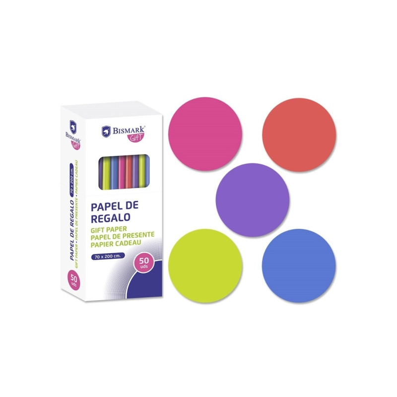 Bismark Neon Rollo de Papel Regalo (50u.)