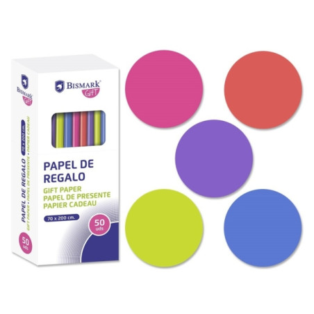 Bismark Neon Rollo de Papel Regalo (50u.)