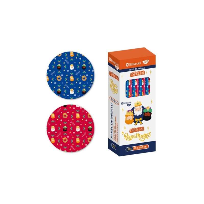 Bismark Navidad Reyes Magos Rollo de Papel Regalo (50u.)