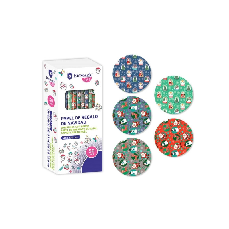 Bismark Navidad Papa Noel Rollo de Papel Regalo (50u.)