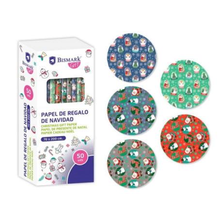 Bismark Navidad Papa Noel Rollo de Papel Regalo (50u.)