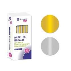 Bismark Oro/Plata Rollo de Papel Regalo (50u.)