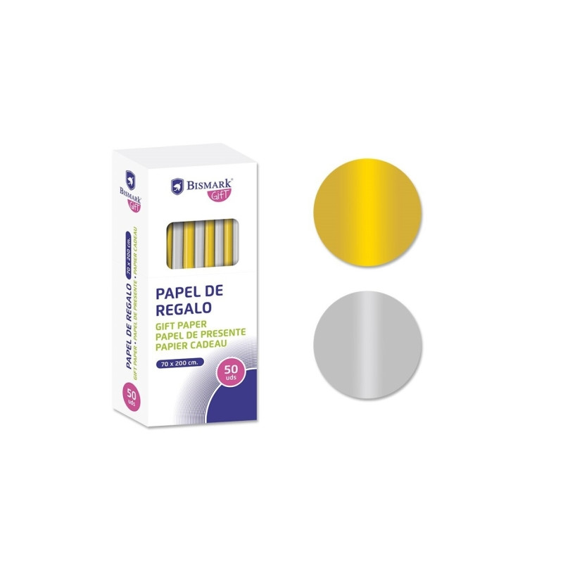 Bismark Oro/Plata Rollo de Papel Regalo (50u.)