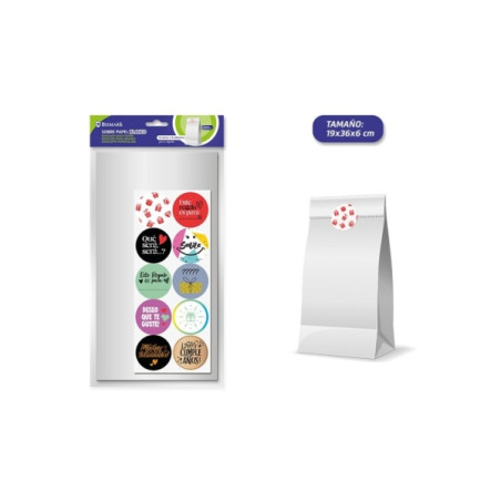 Bismark Pack de 10 Sobres Papel Kraft 50grs con 10 Pegatinas para Cierre