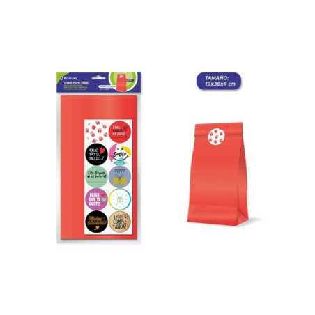 Bismark Pack de 10 Sobres Papel Kraft 50grs con 10 Pegatinas para Cierre