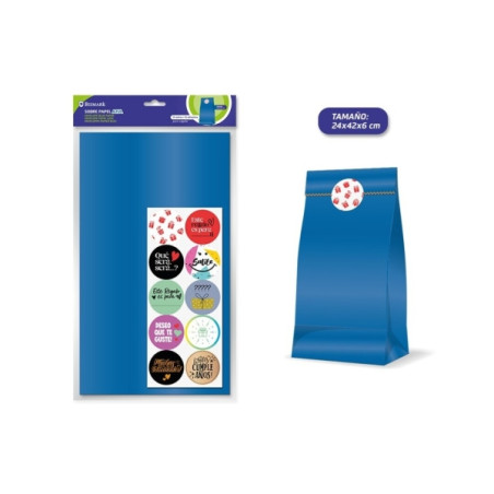 Bismark Pack de 10 Sobres Papel Kraft 50grs con 10 Pegatinas para Cierre