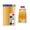 Bismark Pack de 10 Sobres Papel Kraft 50grs con 10 Pegatinas para Cierre