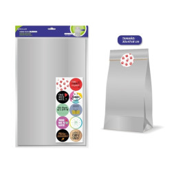 Bismark Pack de 10 Sobres Papel Kraft 50grs con 10 Pegatinas para Cierre