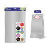 Bismark Pack de 10 Sobres Papel Kraft 50grs con 10 Pegatinas para Cierre