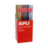 Apli Expositor de 55 Rollos de Papel Regalo Metalizado