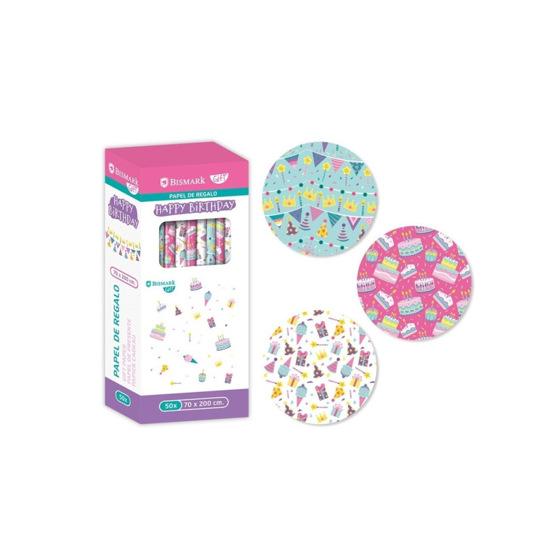 Bismark Happy Birthday Rollo de Papel Regalo (50u.)