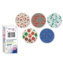 Bismark Navidad Oro/Plata Rollo de Papel Regalo (50u.)