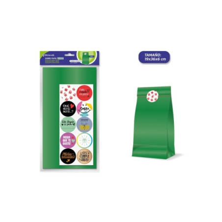 Bismark Pack de 10 Sobres Papel Kraft 50grs con 10 Pegatinas para Cierre