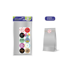 Bismark Pack de 10 Sobres Papel Kraft 50grs con 10 Pegatinas para Cierre