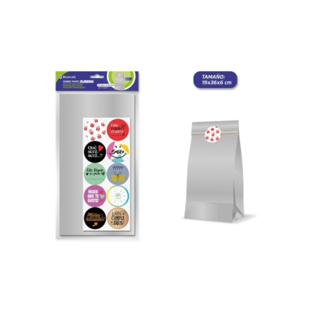 Bismark Pack de 10 Sobres Papel Kraft 50grs con 10 Pegatinas para Cierre