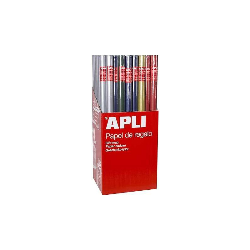 Apli Expositor de 55 Rollos de Papel Regalo Kraft