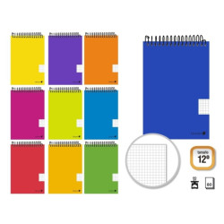 Golden Cuaderno Espiral Apaisado 80 Hojas 60grs Cuadricula 4x4 (10u.)