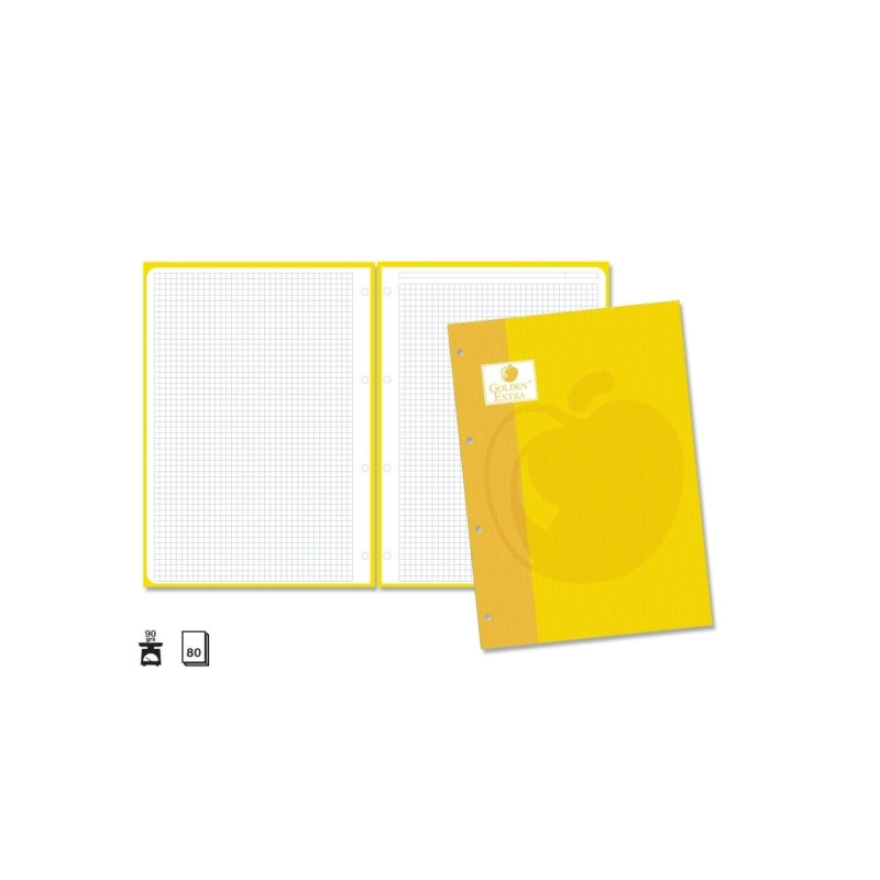 Golden Extra Recambio de 80 Hojas 90gr Cuadricula 4x4 (5u.)