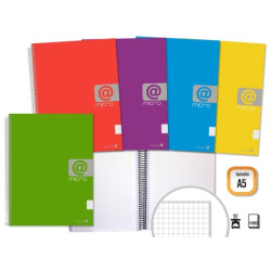 Golden Cuaderno Espiral A5 160 Hojas 60grs Cuadricula (5u.)