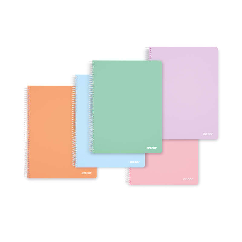 Ancor Classic Stripes Cuaderno Espiral Tamaño Folio Cuadriculado 4x4mm (5u.)