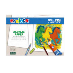 Carioca Acrylic Pack con 10 Hojas A4 para Rotuladores y Pintura Acrilica