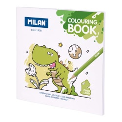 Milan Dino Land Cuaderno para Colorear Microperforado