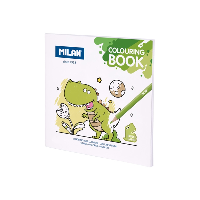 Milan Dino Land Cuaderno para Colorear Microperforado