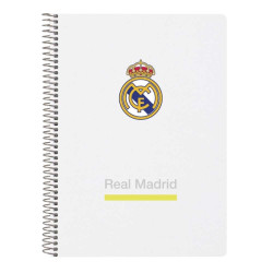 Safta Real Madrid Cuaderno Espiral Tamaño 4º Cuadricula 4x4mm