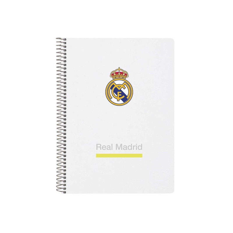 Safta Real Madrid Cuaderno Espiral Tamaño 4º Cuadricula 4x4mm