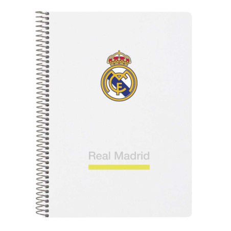 Safta Real Madrid Cuaderno Espiral Tamaño 4º Cuadricula 4x4mm