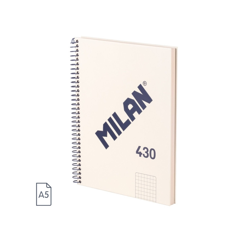 Milan Serie 1918 Cuaderno Espiral Formato A5 Cuadricula 5x5mm